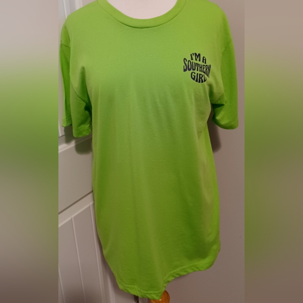 NWOT Southern Y'ALL Green Graphic T-Shirt SZ Large #0104